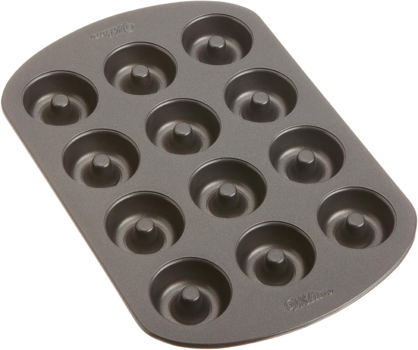 Wilton Donut-Backform Mit 12 Mulden Donutform, Hochwertige Donut Backform Mit Antihaftbeschichtung Für 12 Mini-Donuts, Spülmaschinenfest Formy i blachy do pieczenia Naty Shop Medium