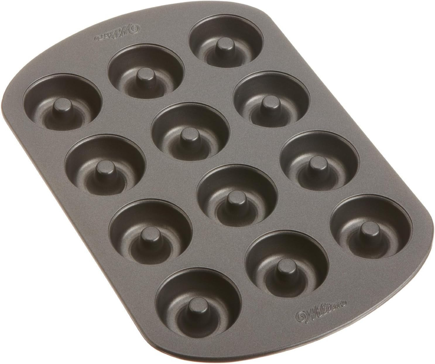 Wilton Donut-Backform Mit 12 Mulden Donutform, Hochwertige Donut Backform Mit Antihaftbeschichtung Für 12 Mini-Donuts, Spülmaschinenfest Formy i blachy do pieczenia Naty Shop Medium