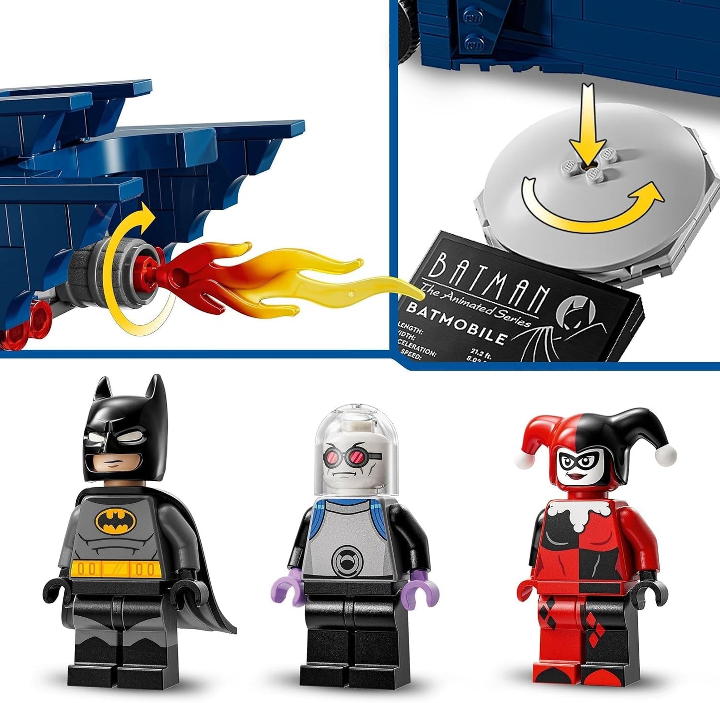 LEGO DC Batman: Batman w Batmobilu Vs. Harley Quinn i Mr Freeze Samochodzik z kreskówek dla dzieci Prezent dla chłopców i dziewcząt w wieku 8 lat 76274 Zestawy do budowania Besuche den LEGO-Store