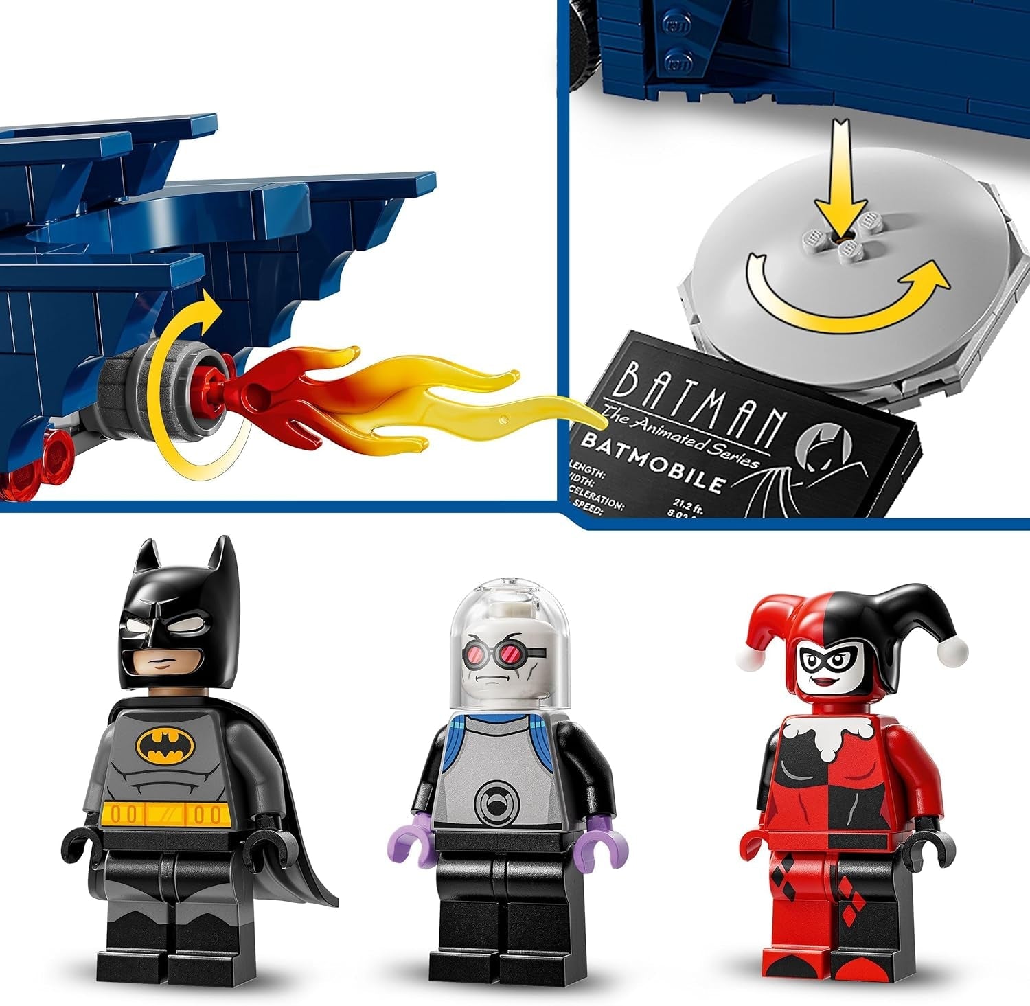 LEGO DC Batman: Batman w Batmobilu Vs. Harley Quinn i Mr Freeze Samochodzik z kreskówek dla dzieci Prezent dla chłopców i dziewcząt w wieku 8 lat 76274 Zestawy do budowania Besuche den LEGO-Store