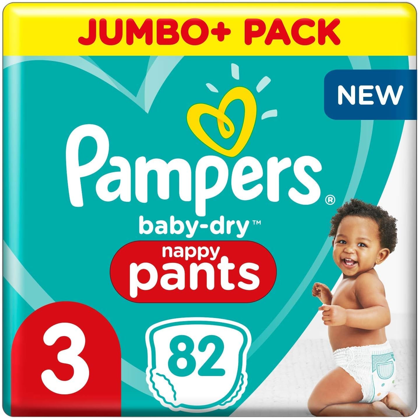 Pieluszki Pampers 81657566 Spodnie Baby-Dry, białe