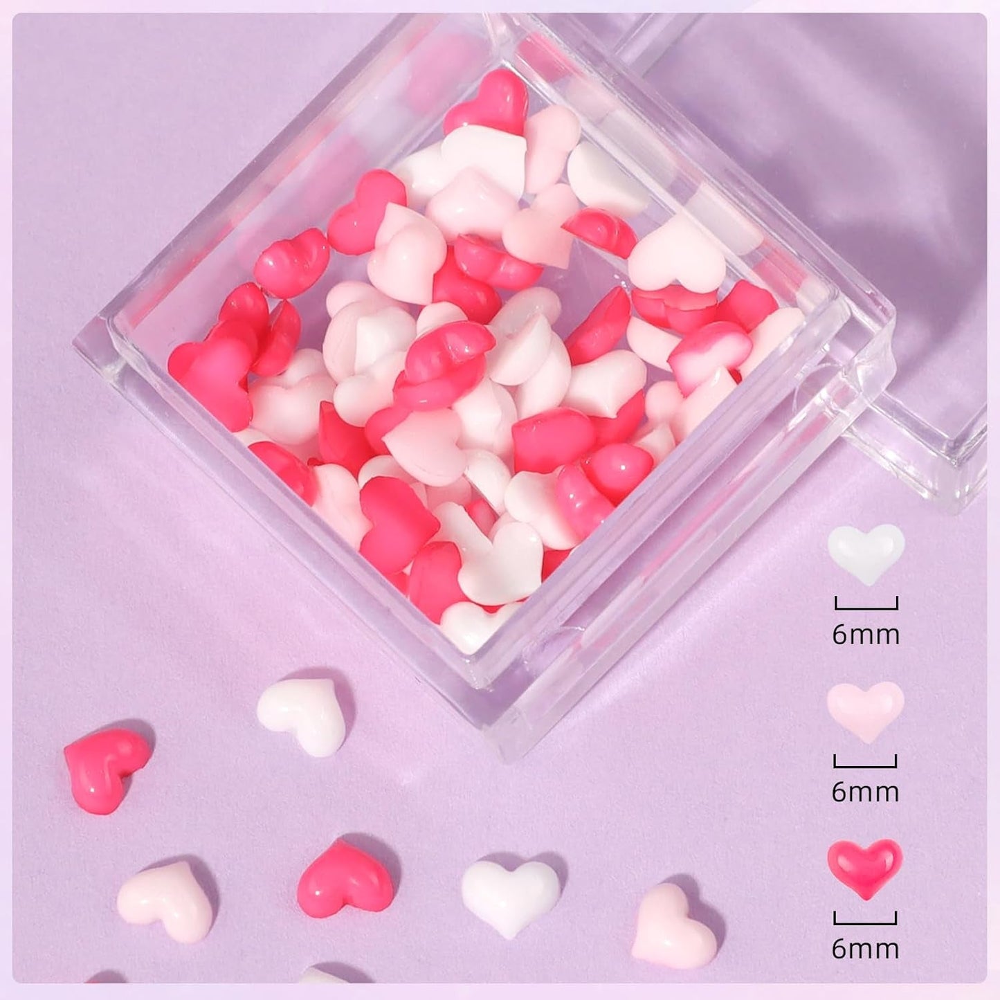 Makartt Żel samoprzylepny Rhinestone - 15 ml Zestaw klejów do paznokci UV z różowymi zawieszkami do paznokci Serce Koło Biżuteria do paznokci i akcesoria do projektowania paznokci do domowego manicure Prezent na Walentynki
