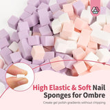 125 Nail Art Schwämme Und 4 Krallen Nail Gąbka Metallgreifer Für Ombre i Gradient Nageldesign, Nagelkunst-Schwamm Pinsel, Maniküre Zubehör Für Nägel, Nail Art Schwämme Für Babyboomer Effekte DIY