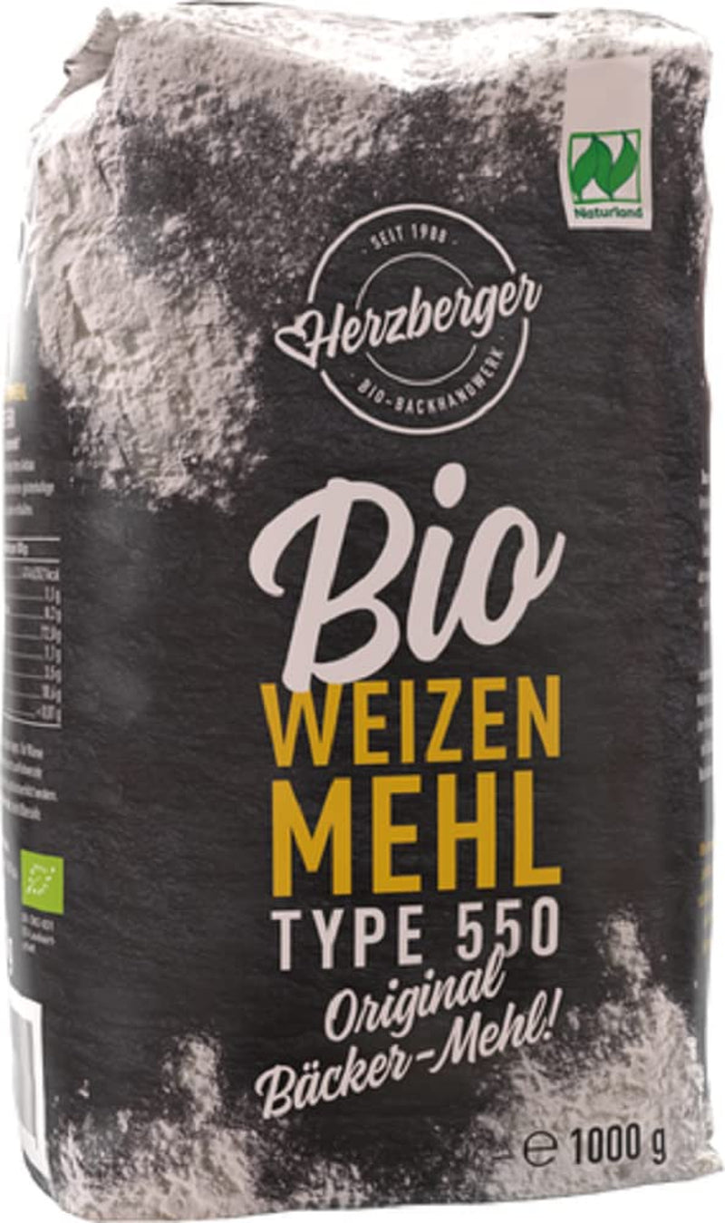 Mąka pszenna Herzberger Organic Naturland Typ 550, 1 kg