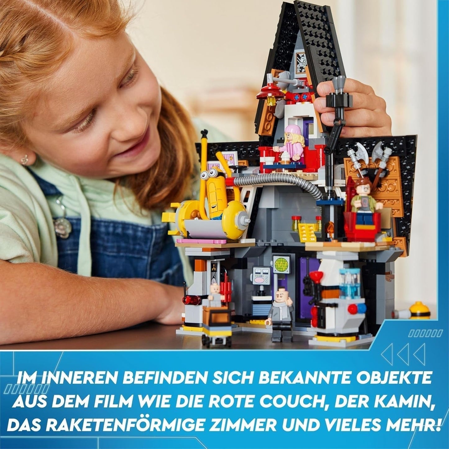LEGO I — Simply Incorrigible 4 Willa rodzinna Gru i Minionków I — Simply Incorrigible 4 Zestaw filmowy Zabawkowy prezent dla chłopców i dziewcząt od 8 lat i więcej 75583 Zestawy do budowania Beuche den LEGO-Store
