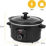 Wolnowar Tristar VS-3915, garnek ceramiczny ze stali nierdzewnej z 2 stopniami grzania i funkcją utrzymywania ciepła, Wolnowar 3,5 L Naty Shop