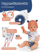 BABY Born Emma w stylu dżungli - Lalka o wysokości 43 cm - 10 funkcji Zawiera akcesoria i sukienkę w kolorach unisex - Działa bez baterii - Odpowiednia dla dzieci w wieku 3 lat i starszych Naty Shop Dolls