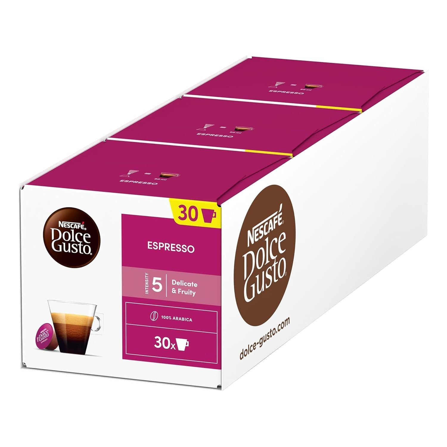 NESCAFÉ DOLCE GUSTO Espresso Kaffeekapseln 3-er Vorratspack (3 x 30 Kapseln)