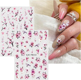 JMEOWIO Nagelsticker Blume 10 Blatt Nail Art Naklejka Selbstklebend Nagelaufkleber Frühling Letnia dekoracja kwiatowa Nageldesign Zubehör