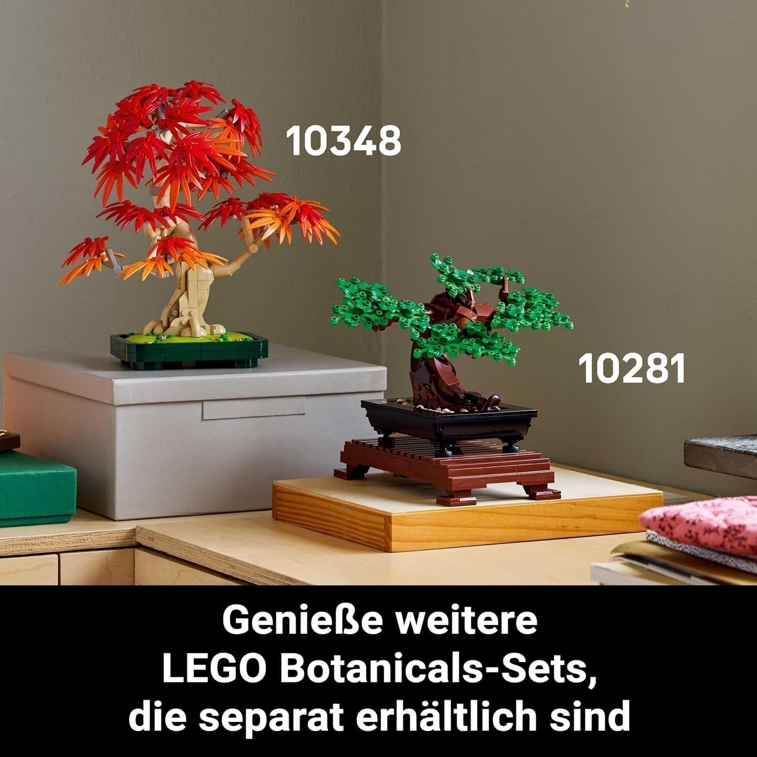 LEGO Botanicals Japoński czerwony klon - Drzewo Bonsai - Zestaw sztucznych roślin z czerwonymi i pomarańczowymi liśćmi oraz miską - Wystrój domu - Pomysł na prezent dla dorosłych - 10348 Zestawy do budowania Besuche den LEGO-Store