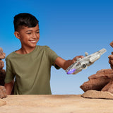 Star Wars Micro Galaxy Squadron SWJ0332 - Millennium Falcon 22,5 cm Oficjalny pojazd ze światłami, dźwiękiem i figurkami Naty Shop