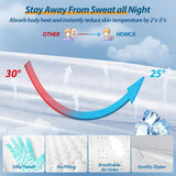 HOMCA Neck Pillow Memory Foam Orthopedic Pillow 2 in 1 Neck Support Pillow with 3D Cooling Cover Ergonomic Sleeping Pillow for Back, Side and Stomach Sleepers Gray 60X13/11X40cm Cervical Orthopedic Pillows Naty Shop