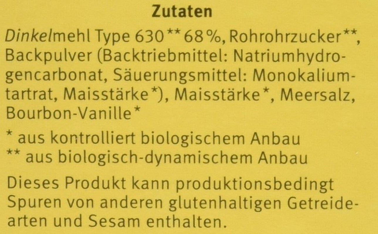 Demeter Bauck Hof Bio Dinkel Wafflen, 200 G Mieszanka do pieczenia i gotowania Naty Shop