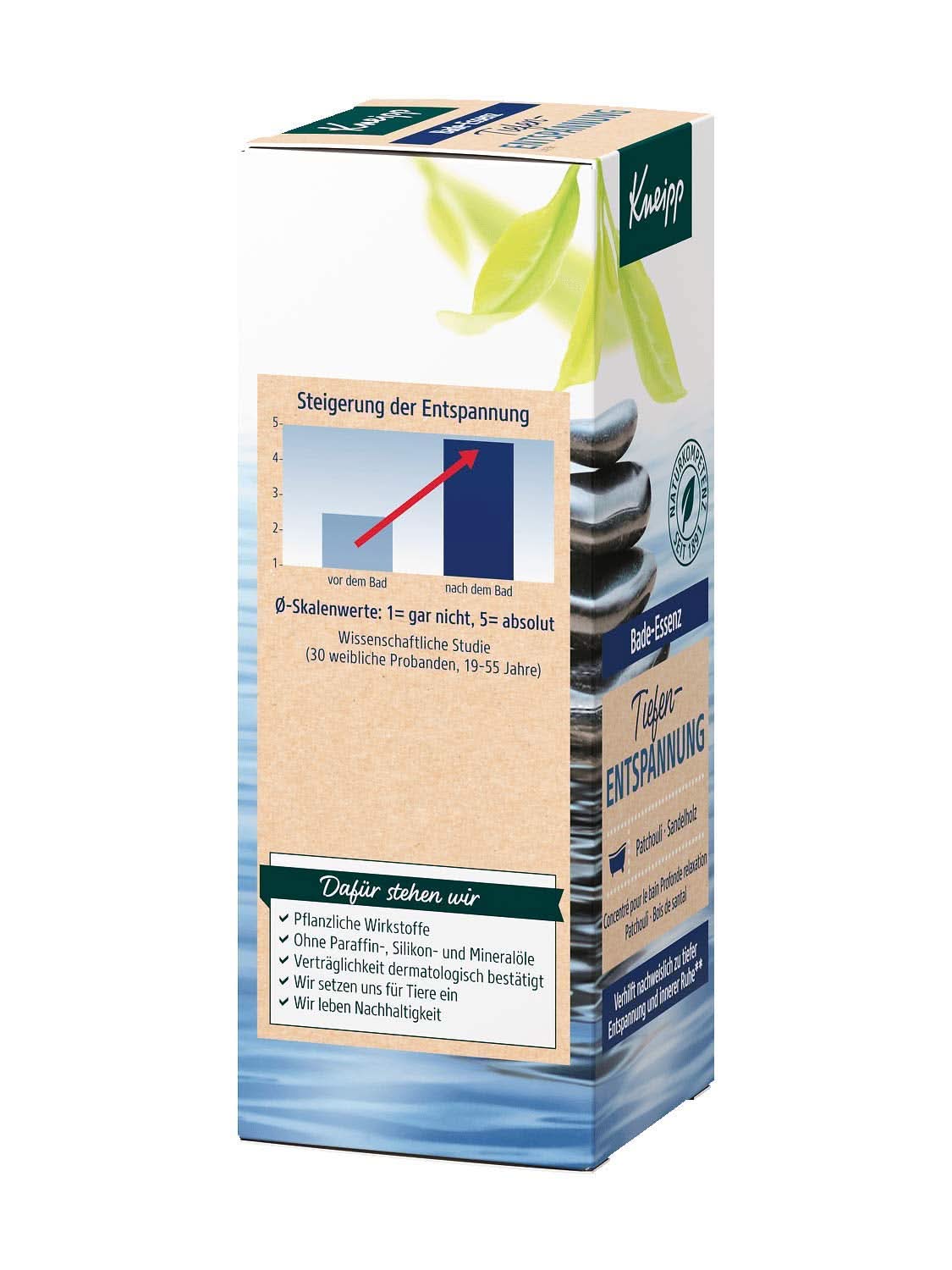 Kneipp, olejek do kąpieli z naturalnym olejkiem eterycznym z paczuli i ekstraktem z drzewa sandałowego do głębokiego relaksu i uspokojenia, 100ml Naty Shop