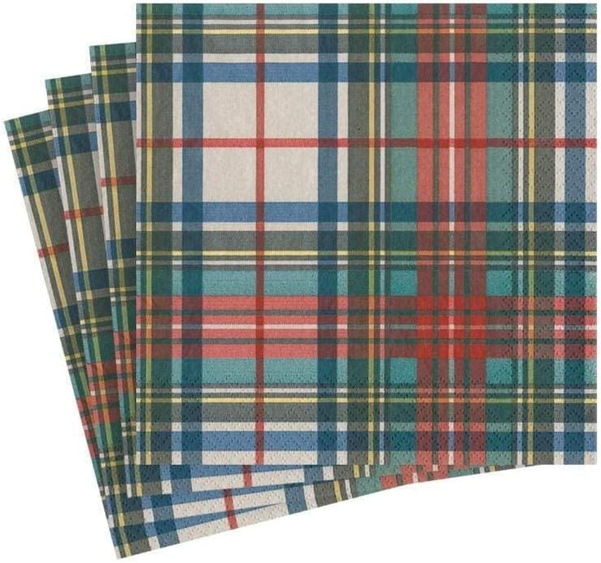 Serwetki koktajlowe Dress Stewart Tartan, 20 szt. w opakowaniu