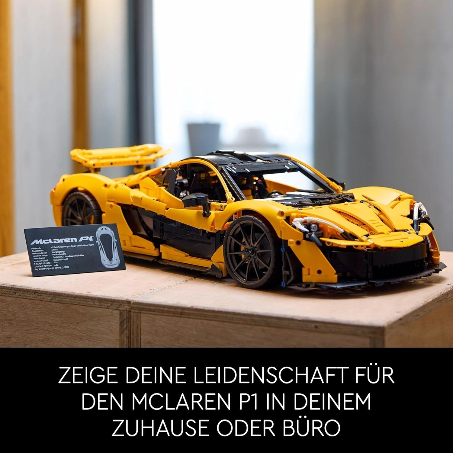 LEGO Technic Mclaren P1 Super Zestaw samochodów sportowych dla dorosłych Fani samochodów Prezent V8 Silnik tłokowy 7-biegowa skrzynia biegów Model samochodu w skali Zestaw samochodzików zabawkowych 42172 Zestawy do budowania Besuche den LEGO-Store