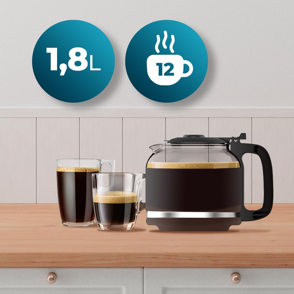 Ekspres przelewowy Cecotec Coffee 66 Grind & Drop Essential. 1086 W, Młynek ostrzowy, Do 12 filiżanek, Technologia Extreme Aroma, Cyfrowy, Stal nierdzewna, Automatyczne wyłączanie.