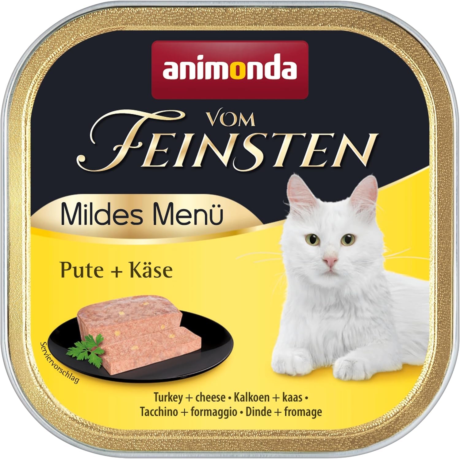 animonda vom Feinsten Mild Menu Mild Variety (32 x 100g), bez zbóż, bez cukru, mokra karma dla kotów, lekkostrawna karma z mięsem indyka