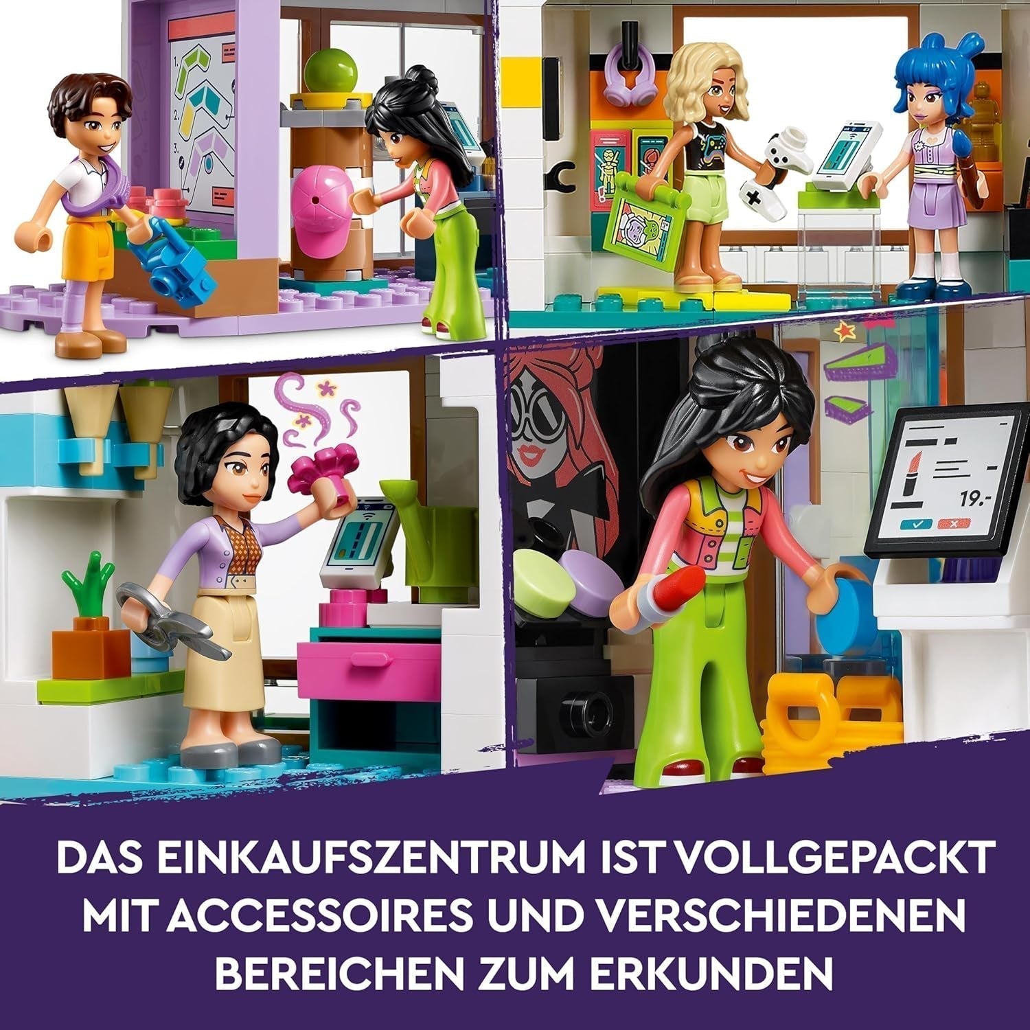 LEGO Store Friends Domek dla lalek Heartlake City Zestaw figurek dla dziewcząt i chłopców promuje rozwój społeczno-emocjonalny Prezent dla 8-latków 42604 Zestawy do budowania Besuche den LEGO-Store
