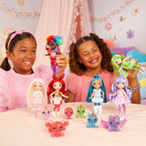 Rainbow High Littles Rainbow Fantasy Fairy and Pet - szmaragdowy, zielony - 14 cm przegubowa mała lalka fantasy smok z wymiennymi skrzydłami wróżki, słodki prezent dla dzieci w wieku 4 lat i starszych