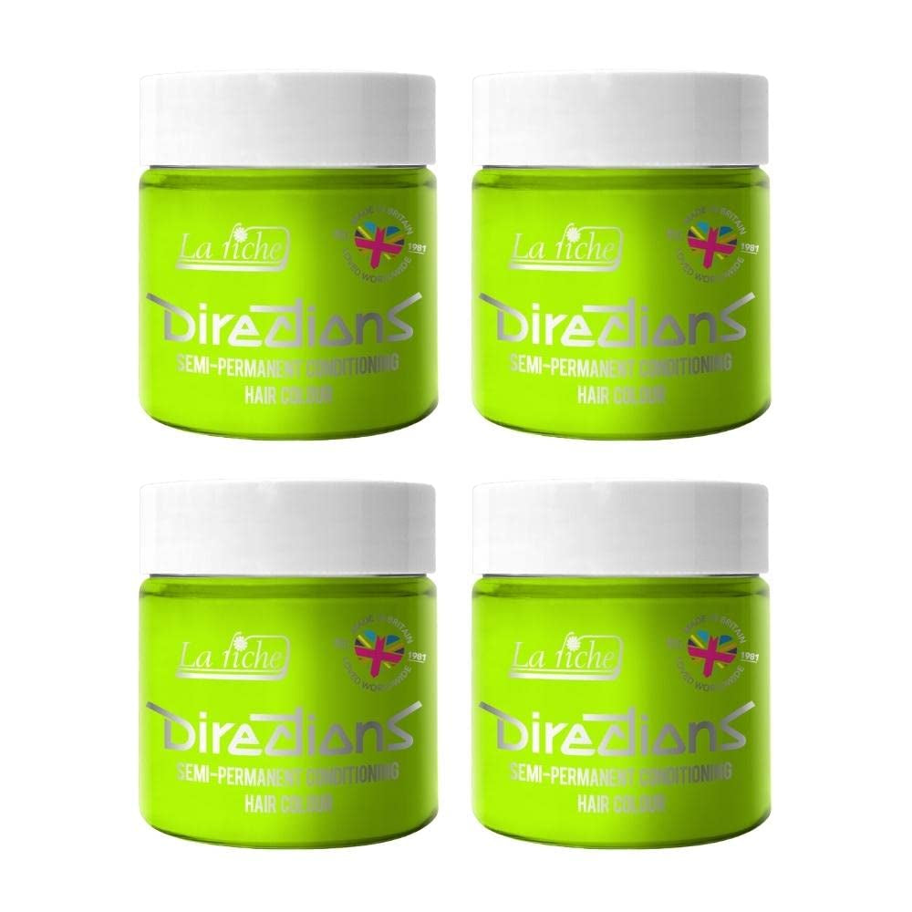 Sposób użycia półtrwała farba do włosów 100 ml pudełko 4 opakowania (Pillarbox Red) Farba do włosów Naty Shop Bright Green 100 ml (4 sztuki w opakowaniu)