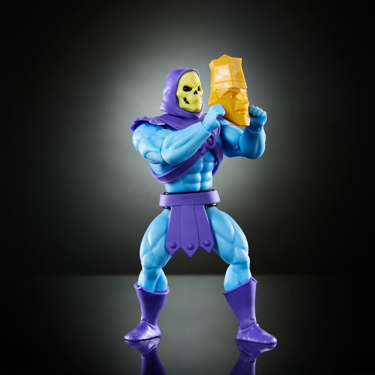 Zabawka Masters of the Universe Origins, figurka Skeletora z kolekcji kreskówek, złoczyńca stojący ok. 14 cm ze zbroją, laską, mieczem i 2 maskami, figurki HYD24 Naty Shop