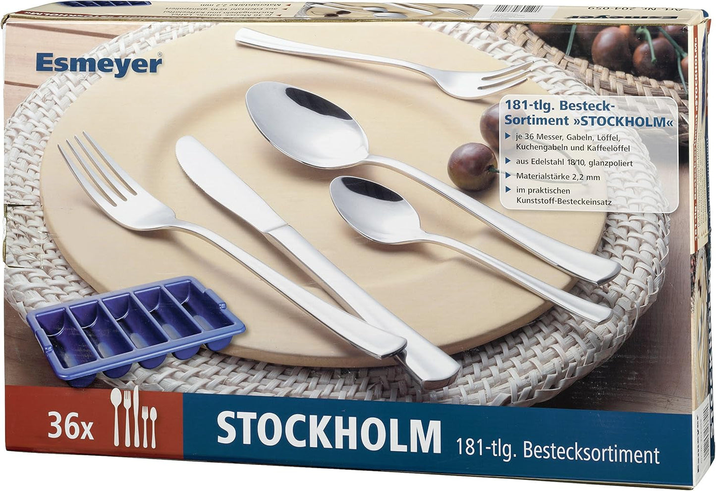 Zestaw ekonomiczny STOCKHOLM 204-059, 181 elementów, wielokolorowy Kitchen Naty Shop