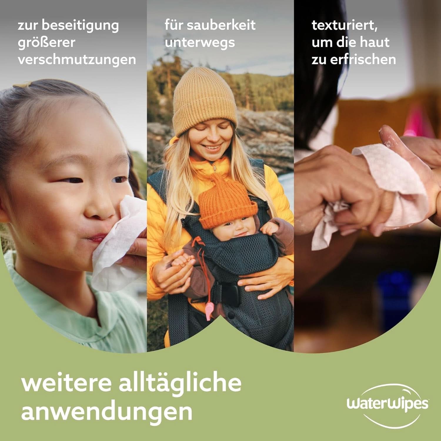 Chusteczki wodne Plastikfreie, Texturierte Reinigungstücher Für Kleinkinder & Babies, 240 Stück (4 opakowania), 99,9 % Wasserbasierte Reinigungstücher, Unperfümiert Für Empfindliche Haut Naty Shop