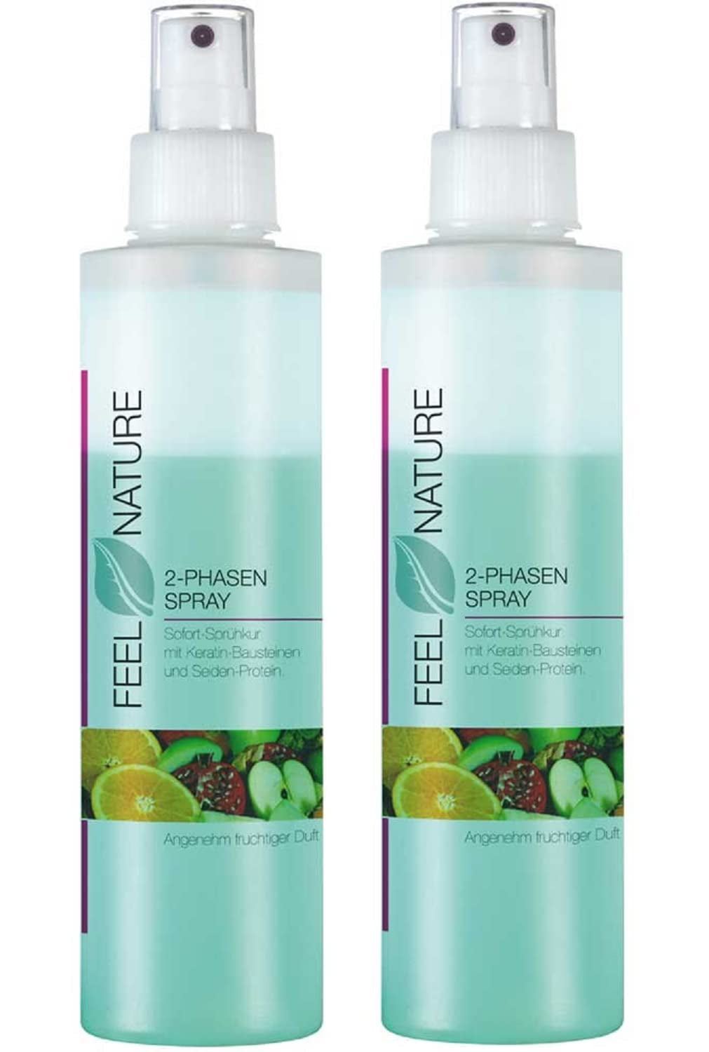 Zestaw 2 sztuk: Feel Nature 2-fazowy spray pielęgnacyjny 2 x 200 ml Produkty ułatwiające rozczesywanie Naty Shop Tytuł domyślny