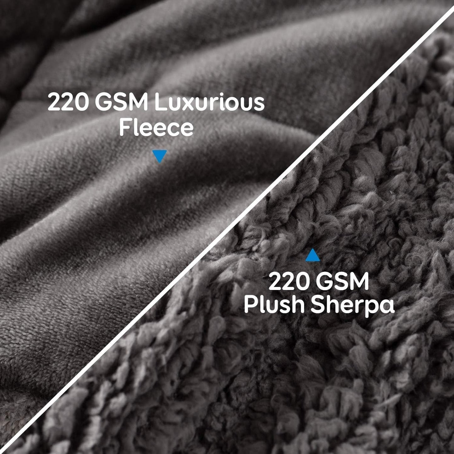 Koc obciążeniowy Cottonblue 6,8 kg Queen Size Flanelowy Shaggy Sherpa Koc obciążeniowy dla dorosłych Wygodne koce obciążane zapewniające spokój i relaks Ciężkie kołdry 152,4 x 203,2 Naty Shop Kołdry i kołdry