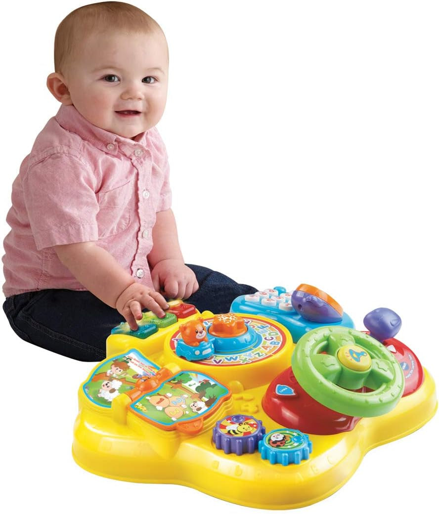 Stół do zabawy Vtech Baby Adventure - Kolorowy stół do zabawy dla dzieci z 6 placami zabaw i elementami interaktywnymi - Ucz się kolorów, liczb, zwierząt, muzyki i kształtów poprzez zabawę - Dla dzieci w wieku 12-36 miesięcy Baby Toys Naty Shop