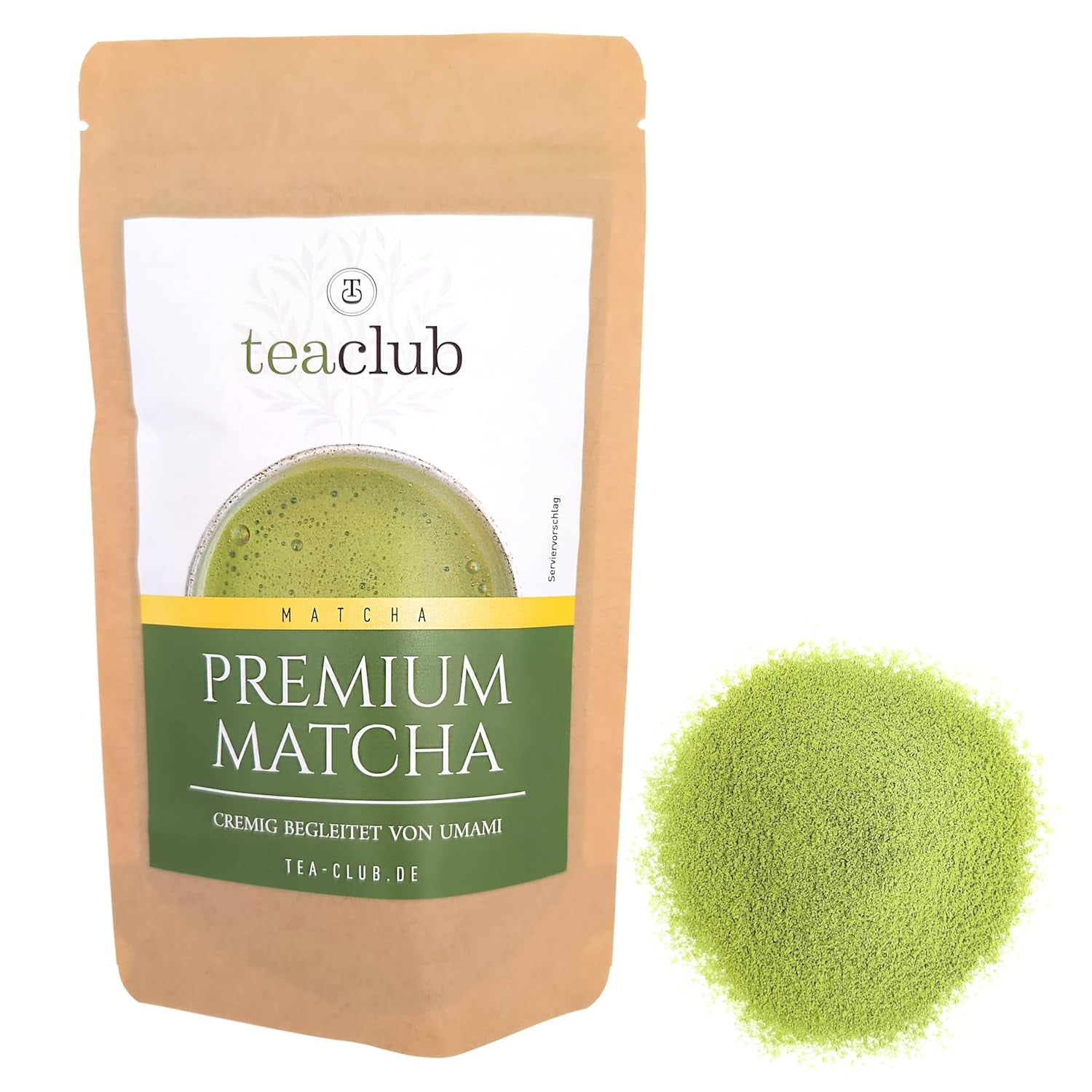 Premium Matcha Tea Japan 100g - Testowane laboratoryjnie - Uroczysty proszek Matcha do produkcji Umami Matcha, 100% naturalna zielona herbata w proszku, idealna do Matcha Latte, Teaclub
