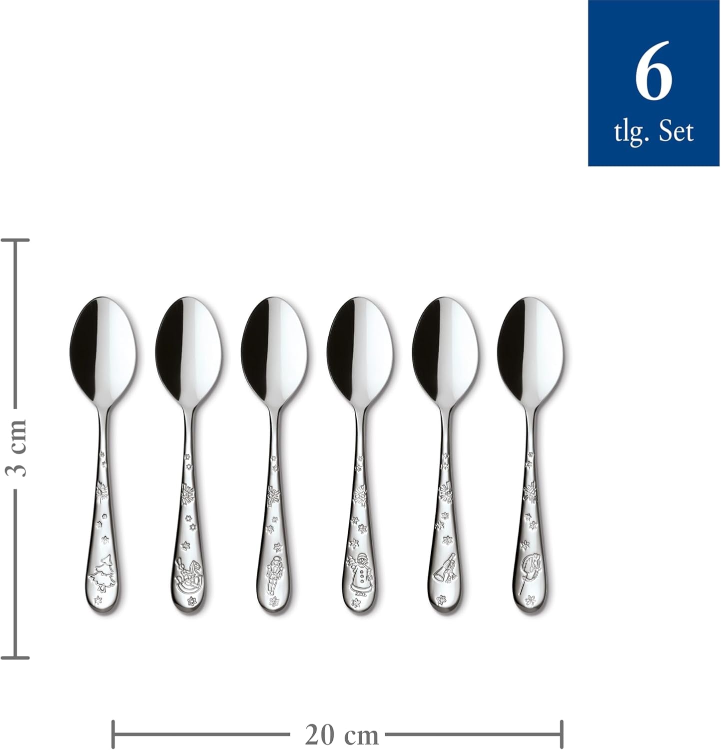 Villeroy & Boch - Zestaw łyżek do kawy Toy'S Delight, 6 sztuk, srebrna platyna, można myć w zmywarce Kitchen Naty Shop