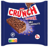 Nestlé CRUNCH Baton Mleczny, Chrupiący Baton Czekoladowy z Mleczną Czekoladą i Płatkami Zbożowymi, 1 opakowanie (3 x 33g)