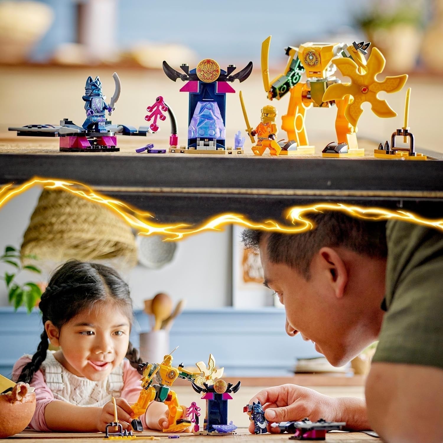 LEGO NINJAGO Mech bojowy Arina, zabawka Ninja dla dzieci w wieku od 4 lat Z figurkami W zestawie. Arin z mini kataną, figurkami i mechami, mały prezent dla chłopców i dziewcząt 71804 Zestawy do budowania Besuche den LEGO-Store