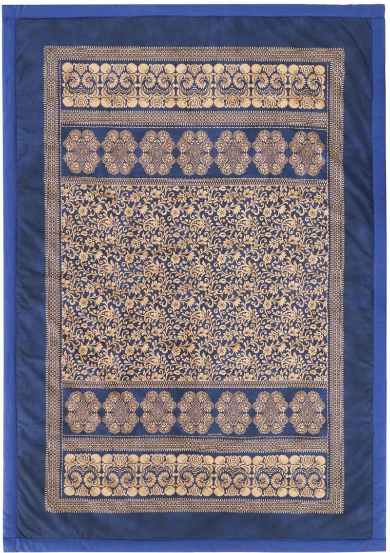BASSETTI bawełna w kratkę TORCELLO kolor CIEMNY NIEBIESKI B1 rozmiar 135X190 Pościele i kołdry Naty Shop Granatowy 135X190