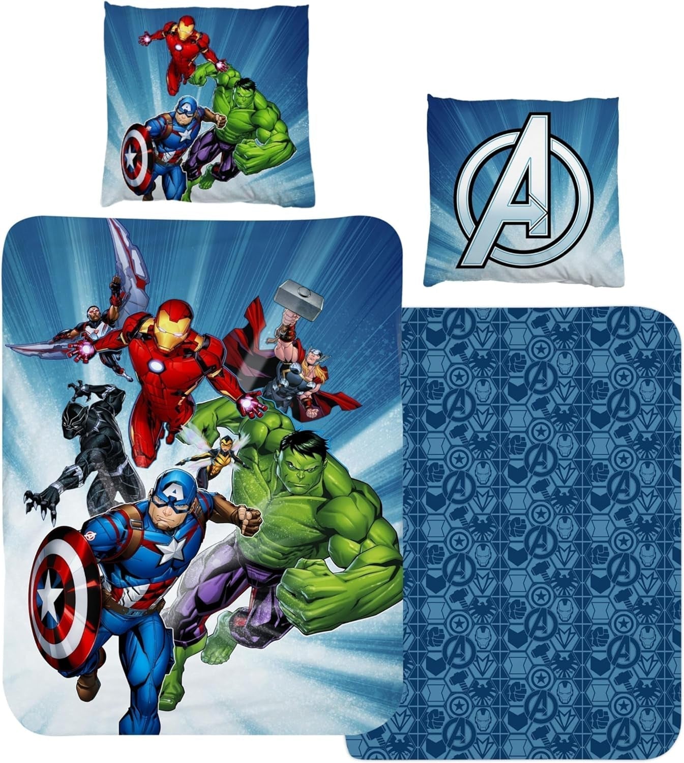 Pościel dziecięca, różne postacie z kreskówek, 100% bawełna Pościel - dziecięca Naty Shop Avengers