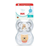 Smoczki NUK Perfect Match Air dla niemowląt | 0-6 miesięcy | Smoczki ortodontyczne, które wspomagają cyrkulację powietrza i zapobiegają wysypce spowodowanej śliną | 95% akceptacji przez dzieci** | Disney Kubuś Puchatek | Opakowanie 2
