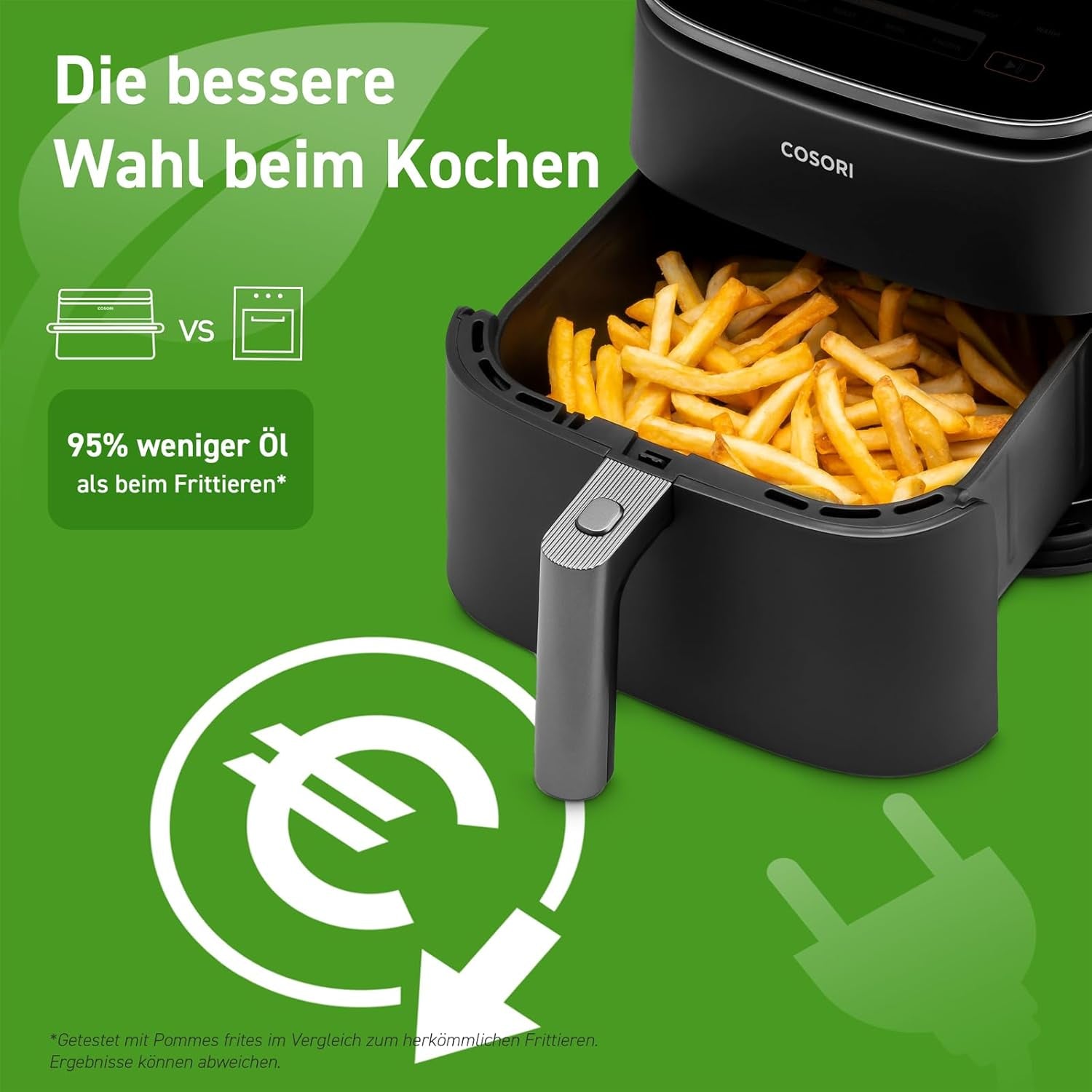 Cosori Turboblaze Frytkownica na gorące powietrze Frytownica, 9 w 1, 6 litrów, ciche urządzenia Naty Shop