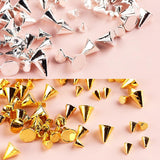 Mini Metall Nieten Punk Charms do paznokci Złoto Silber Strasssteine ​​​​Nägel Charm Kolce Kegla Nagelschmuck Glitzersteine ​​​​Szpilki do zdobienia paznokci Nagel Steine ​​Legierung Nagelanhänger Cyrkonie Nageldesign Zubehör
