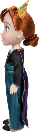 Disney Frozen 2 Anna Doll – ruchoma lalka o wysokości 35 cm w kultowej modnej sukience z herbem Arendelle i tiarą dla dodatkowej zabawy, dla dziewczynek w wieku 3 lat i starszych