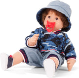Götz 2027100 Maxy Muffin Fashionisto Doll - 42 cm lalka bobas z sennymi brązowymi oczami, brązowymi włosami i miękkim ciałem - lalka z miękkim ciałem w zestawie 8 sztuk