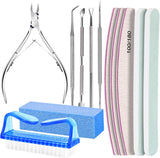 Zestaw do manicure FANDAMEI, Buffer Für Nägel, Nagelfeile 100/180, Nagelfeilen Für Gelnägel, Nagelhautschieber, Buffer Für Gelnägel, Feilen Für Gelnägel, Nagelzange, Zestaw Nagelfeilen, Zestaw do manicure i pedicure