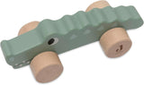 Jollein 112-001-67090 Drewniana zabawka na kółkach, zielona Baby Toys Naty Shop
