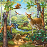 Puzzle dla dzieci Ravensburger - 09265 Las/Zoo/Zwierzęta - układanka dla dzieci powyżej 5 roku życia, zawierająca 3X49 elementów Puzzle Naty Shop