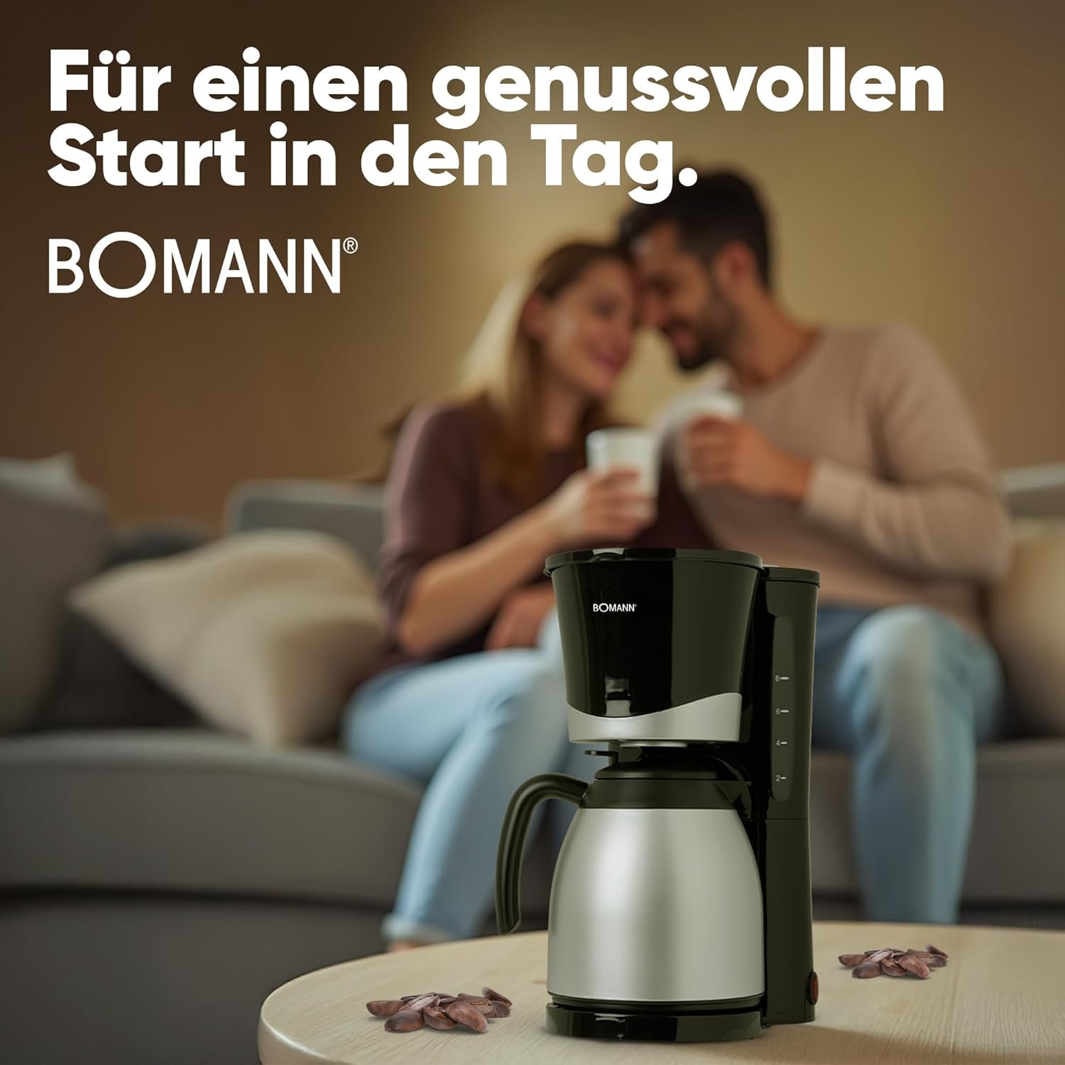 Ekspres do kawy Bomann® z termosem | na 8-10 filiżanek kawy | bez utraty temperatury | ekspres do kawy z filtrem | 1 litr | Ekspres | Ekspres przelewowy z termosem | KA 168 czarny