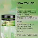 John Frieda - Deep Cleanse & Repair Mask / Kuracja - Zawartość: 250 ml - Z olejem z nasion konopi + odżywczym awokado - Kojąca maska do włosów zniszczonych Naty Shop maska do włosów