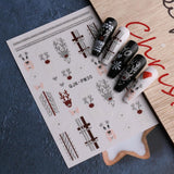 JMEOWIO Nagelsticker Glitzer Weihnachten 10 Blatt Nail Art Naklejka Selbstklebend Nagelaufkleber Schneeflocken Zimowa dekoracja Nageldesign Zubehör