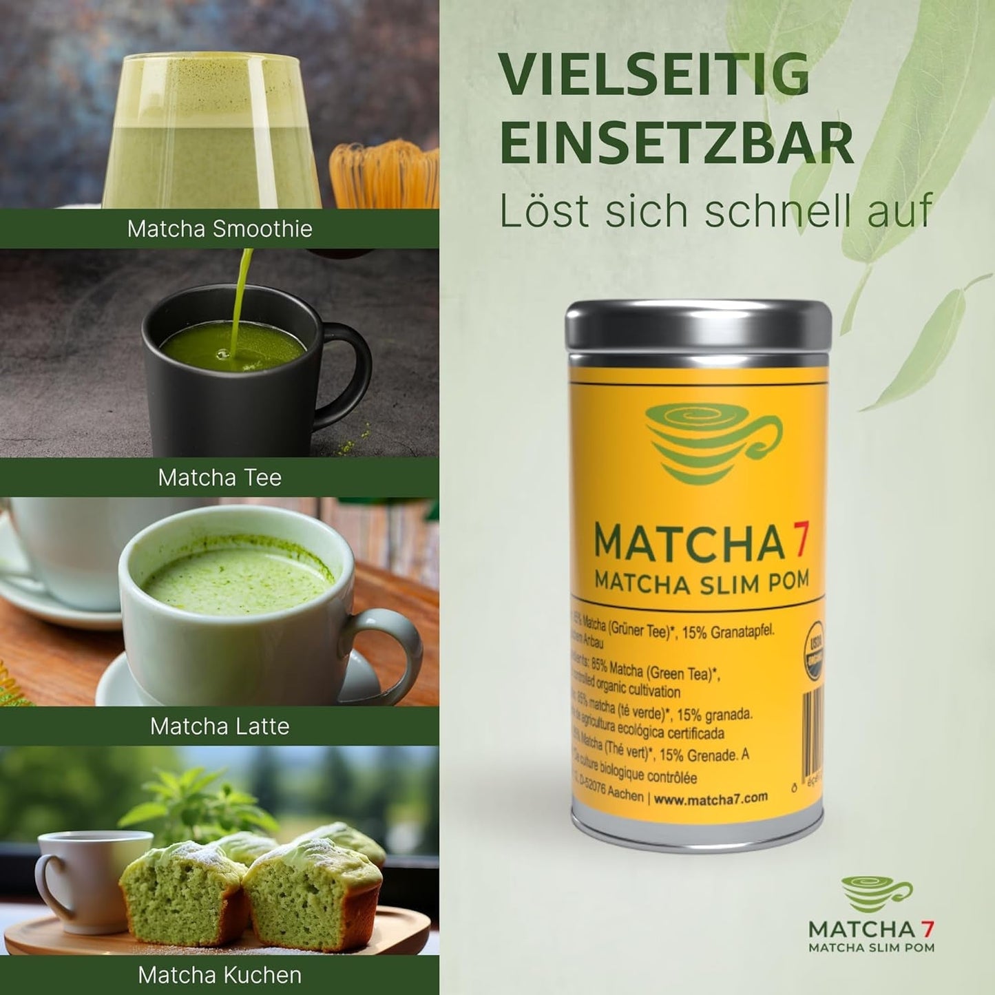 ® Ceremonial Matcha Powder X Granat 100G [Wspomaga odchudzanie i metabolizm] - Herbata zielona dla aktywnego i zdrowego trybu życia - Herbata zielona bez dodatków (czysta i naturalna)