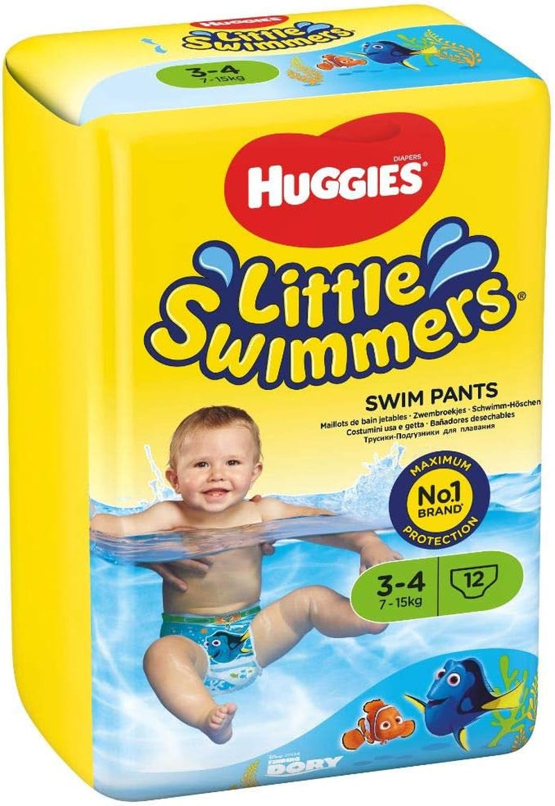 Pieluszki do pływania Huggies Little Swimmers, rozmiar 3-4, 12 szt., 7-15 kg